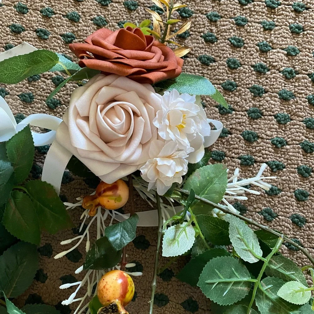 4 Chair Clips Floral Arrangement with Chiffon Ribbon - Picture 5 of 13